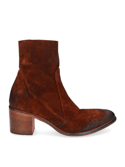 Brown suede ankle boot